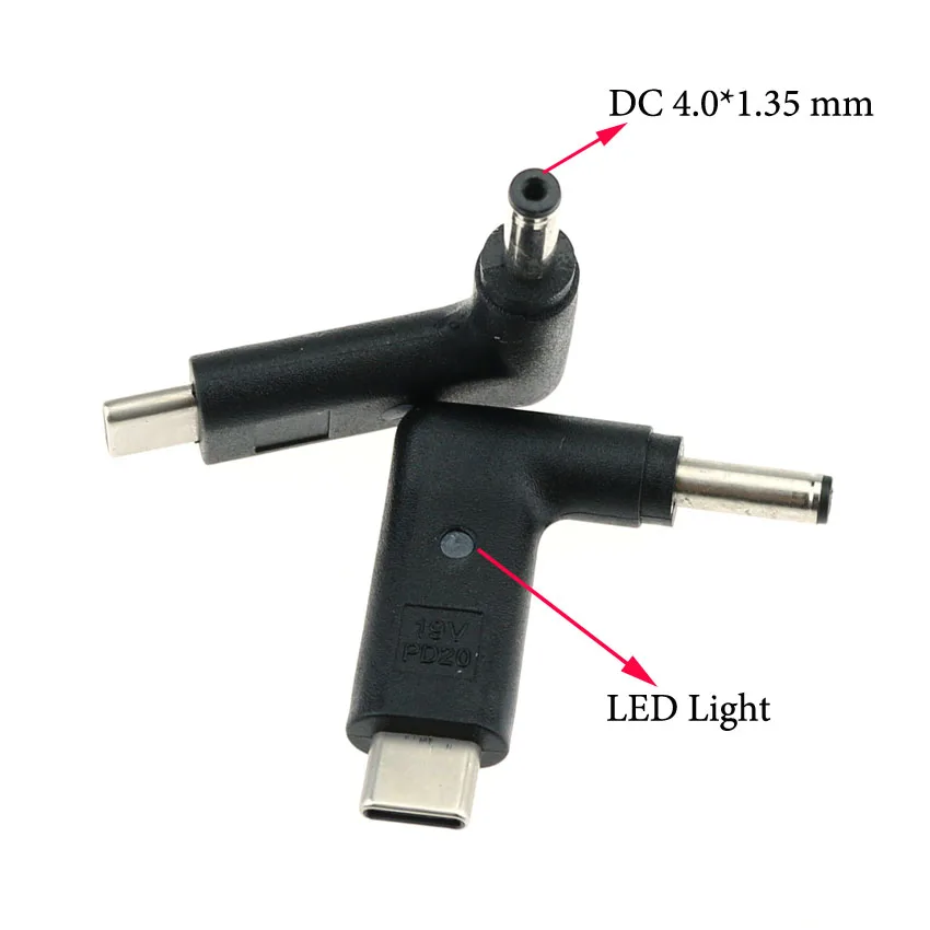 1 шт., адаптер-конвертер USB Type-C (папа) на 7,4*5,0 мм, 4,5*3,0 мм, 5,5*2,5 мм