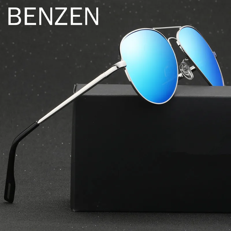 

BENZEN Polarized Men Sunglasses Classic Pilot Male Sun Glasses For Driving Vintage Women Shades UV 400 Eyewear