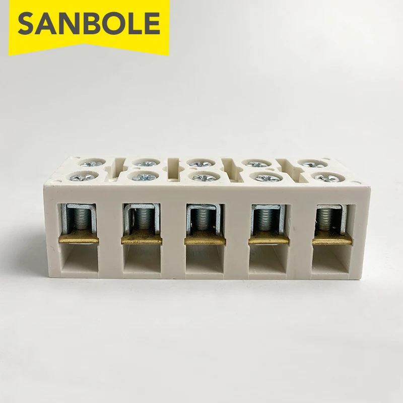 10pcs Terminal blocks Fixed Type Base Connection Terminals with screws Connector Plate 8005 80A/5P