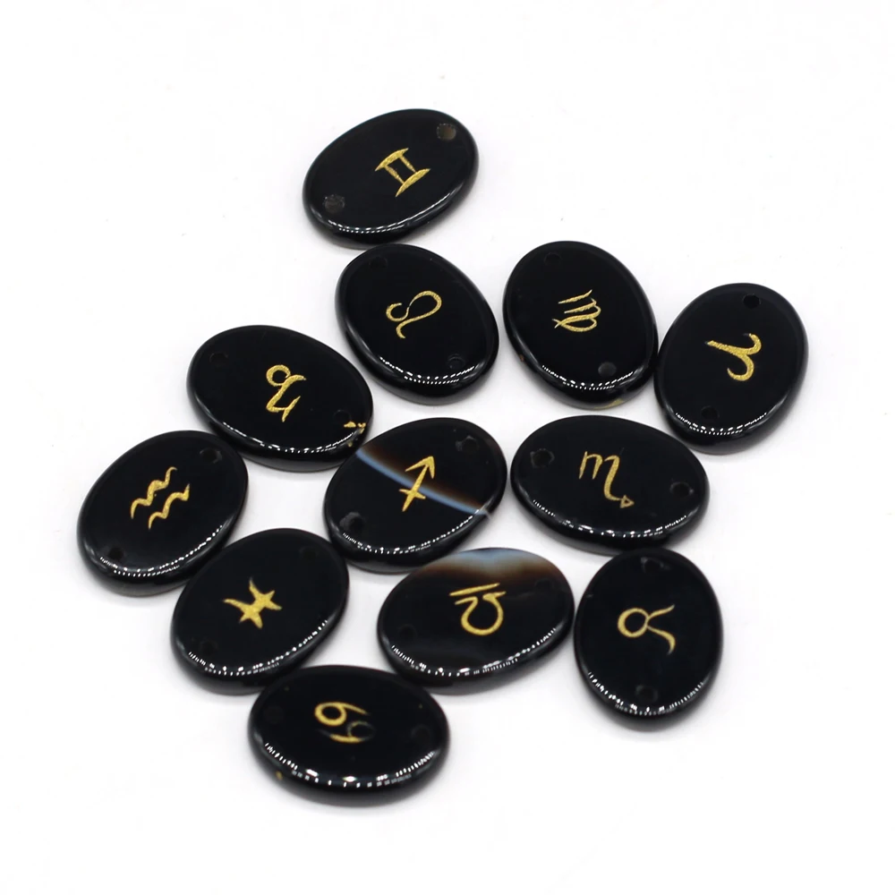 12PCS Freedom Natural Black Agate Crystal Runes Stones Irregular Divination Agate Rune Fortune-telling Reiki Healing Gift Decor