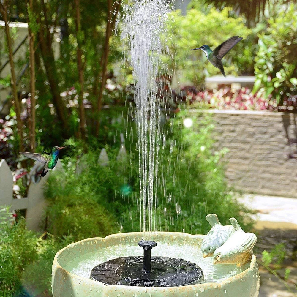 Waterfall Fountain Mini Solar Water Fountain Pool Pond Garden Decoration Outdoor Bird Bath Solar Powered Fountain Floating Water