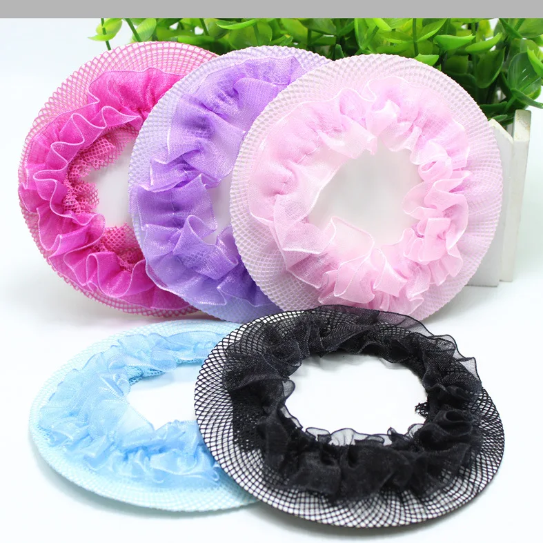 Rede de cabelo para mulheres snood boa capa, acessórios de cabelo para estilização, balé, dança, crochê, fanchon, strass