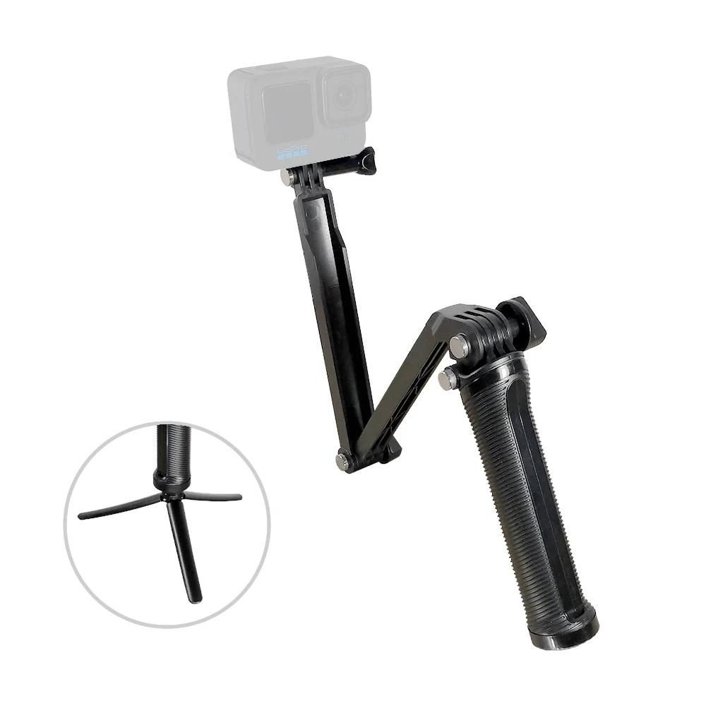 Wholesale Soporte de trípode para palo de Selfie, monopié impermeable de 3 vías para GoPro Hero 11 10 9 8 7 6 5 Yi SJCAM EKEN DJI OSMO Go Pro, accesorios