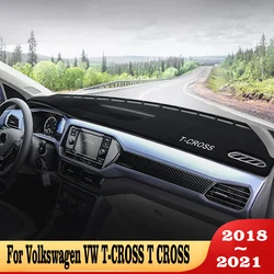 For Volkswagen VW T-CROSS T CROSS 2018-2020 2021 2022 Car Dashboard Desk Anti-UV Sun Shade Carpets Pad Non-slip Mats Accessories