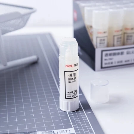 1PC Deli 7106 8G ACR Transparent Glue Stick Strong Adhesive School Office Supplies