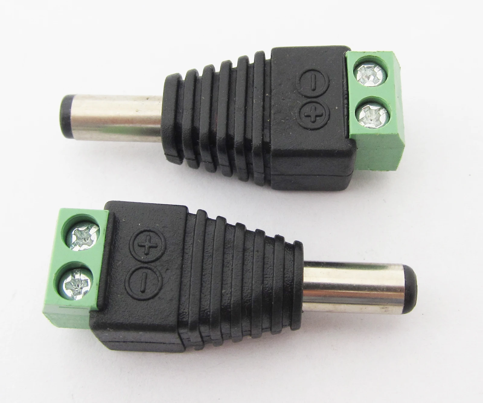 1pc 5.5x2.1mm 2.1mm CCTV DC Power Male Plug Free Solder Terminal Screw Connector