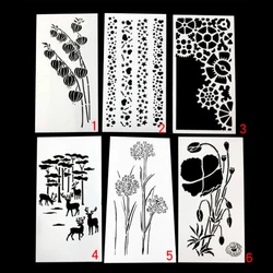 Plantillas de capas DIY para pintura de pared, álbum de recortes para colorear, álbum de relieve, plantilla decorativa, planificador de diario, plantilla reutilizable