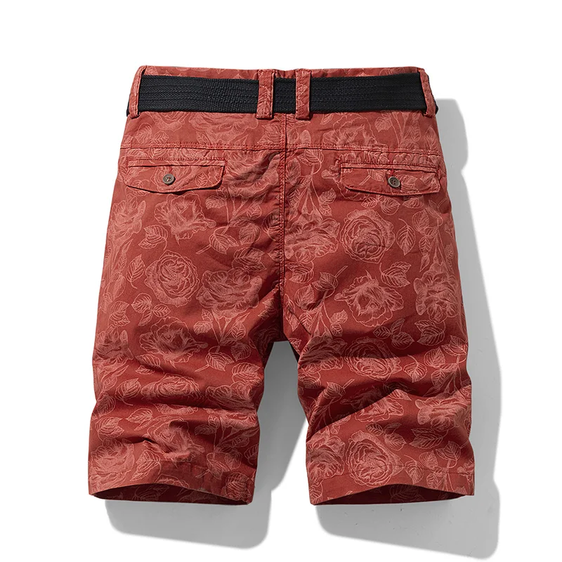 Pantalones cortos de algodón con estampado para hombre, Bermudas informales de verano, pantalones vaqueros a la moda para la playa, novedad de