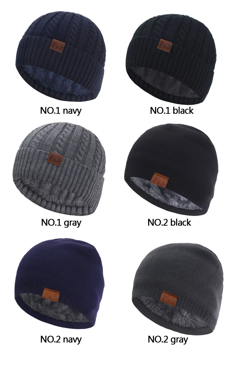 Beanies Knitted Hat Men\'s Winter Hats For Women Skullies Brimless Cap Gorras Bonnet Sport Male Beanie Warm Thick Winter Hat Cap