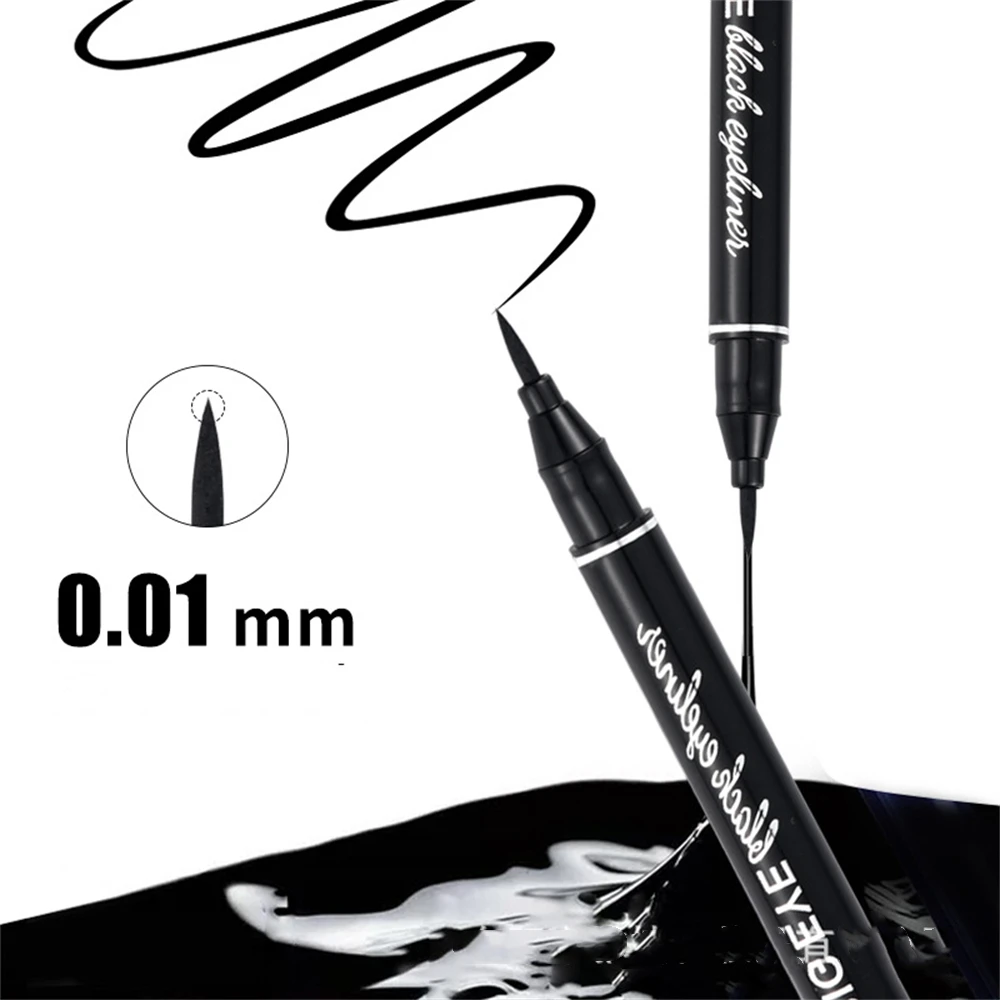 Preto líquido eyeliner olho compõem super delicado à prova dlong água longa duração olho forro fácil de usar olhos maquiagem cosméticos beleza ferramenta