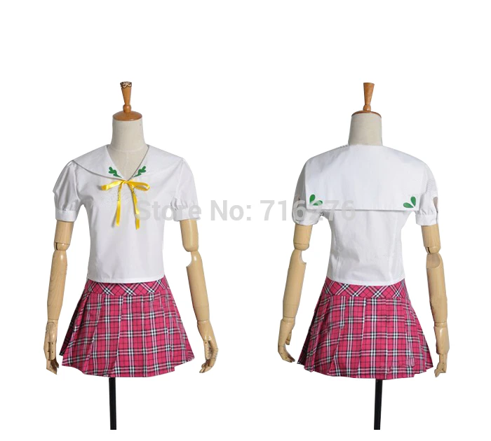 

Kisstyle Fashion Anime The Hentai Prince and the Stony Cat Azusa Azuki Cloth Uniform Cosplay Costume,Any Size (No Wing)