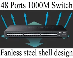 Plug&Play, 48 Ports Desktop Gigabit 1000Mbps Switch Ethernet Network Switch LAN Hub Full or Half duplex Exchange Tp-Link Switch