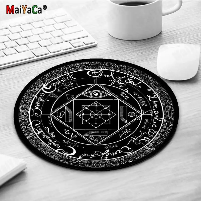 Maiyaca Cool Fullmetal Alchemist Magic circle Customized laptop Gaming round mouse pad gaming Mousepad Rug For PC Notebook