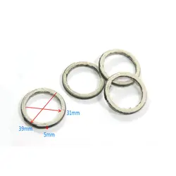 4PCS Motorcycle Exhaust Pipe Gaskets For Suzuki AG100 2 Stroke Scooter Exhaust Seals 39mm*31mm*5mm Seals