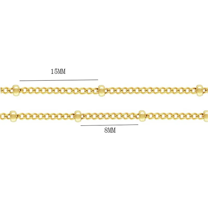 100% 14K Gold Filled Satellite Chain 1MM Chain Necklace Gold jewelry Minimalist Gold Filled Chain DIY Jewelry