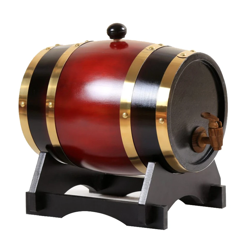3L/1.5L Oak Wine Barrel Keg Storage Dispenser For Beer Wine Whiskey Home Decor Hotel Vintage Wooden Wine Barrel coffee barrels