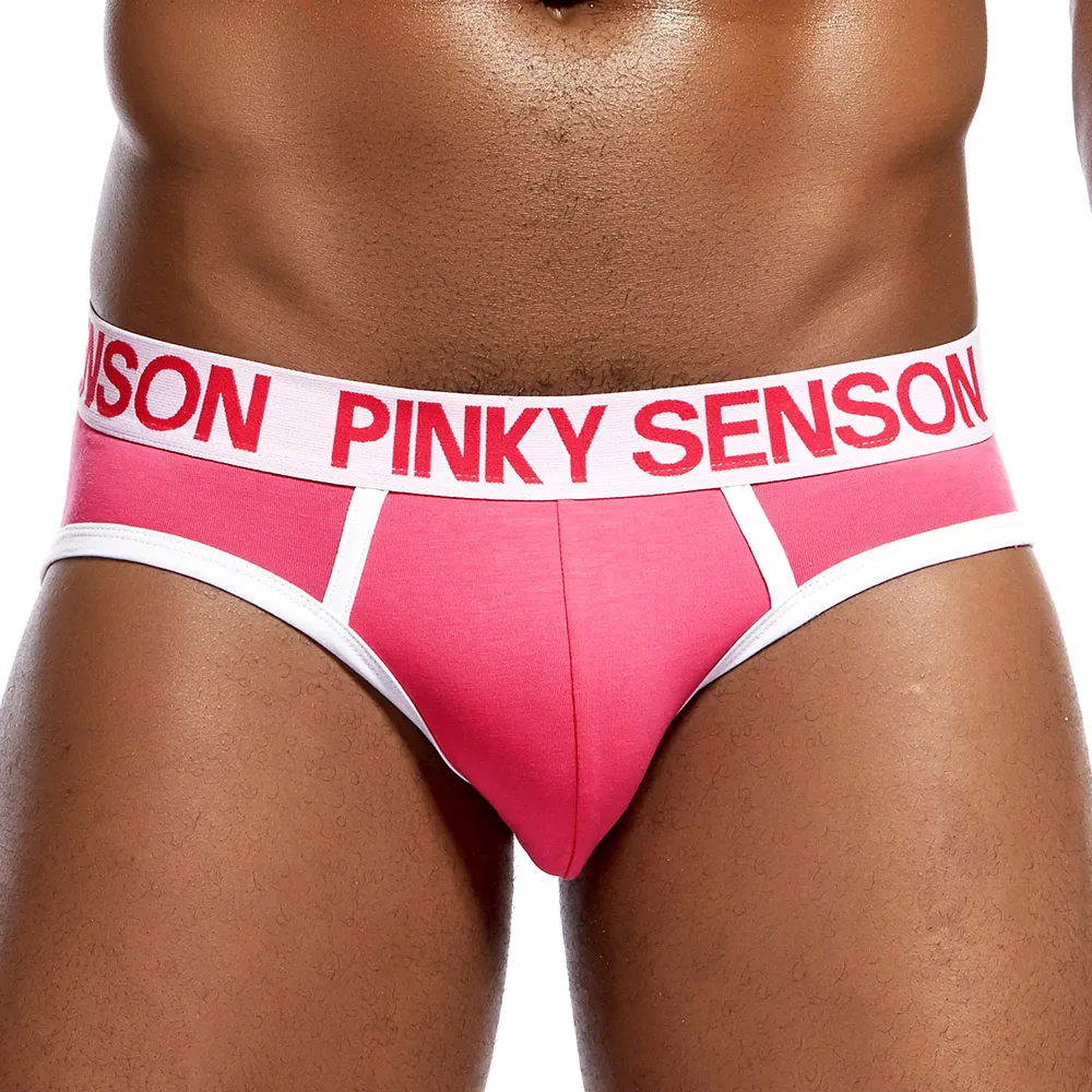 Pinkysenson briefs men underwear breathable soft cotton male panties homme underpants briefs shorts