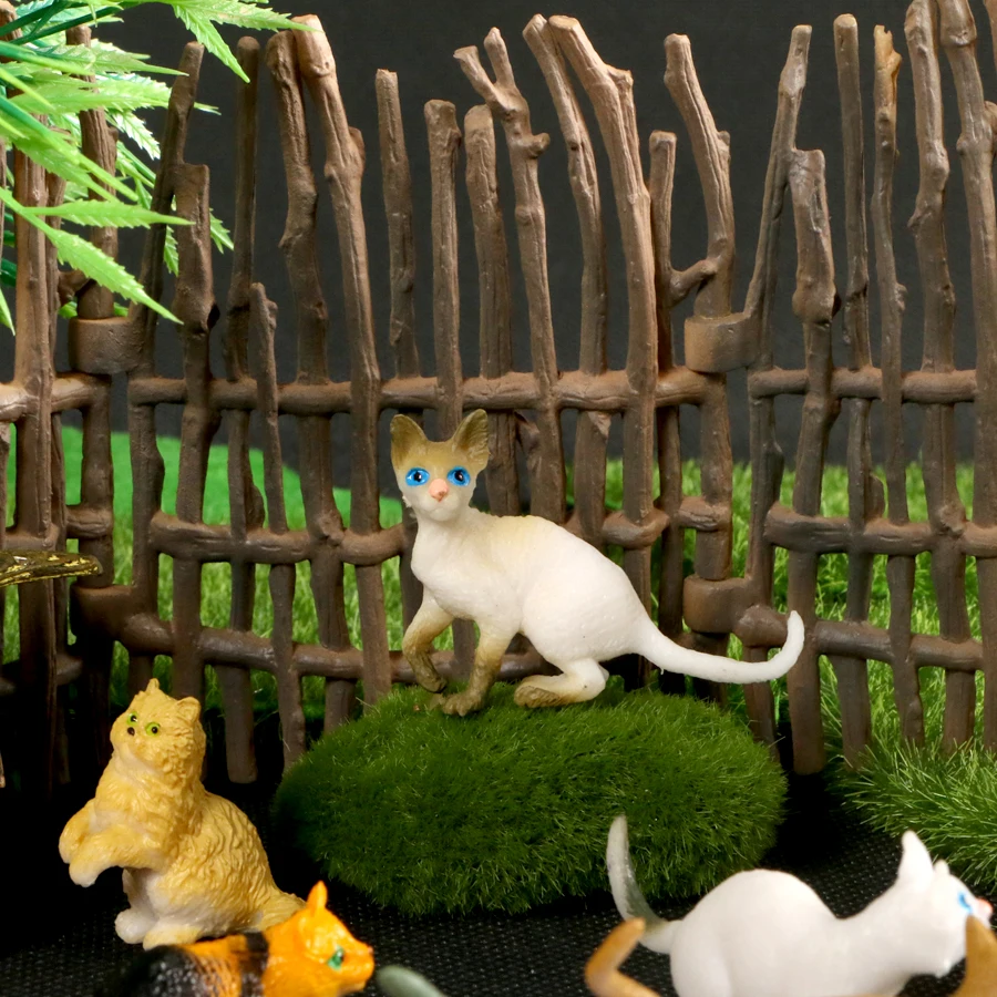 Boerderij Dieren 12Pcs Simulatie Diermodel Kat Action Figures Mini Plastic Modellen Pop Kinderen Speelgoed