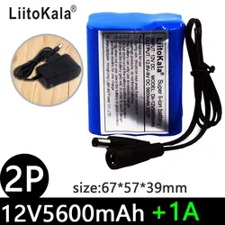 LiitoKala 12V 2200mah 3000mah 3500mah 5600mah batteria ricaricabile agli ioni di litio capacità pacco batteria DC 12.6v CCTV Cam Monitor