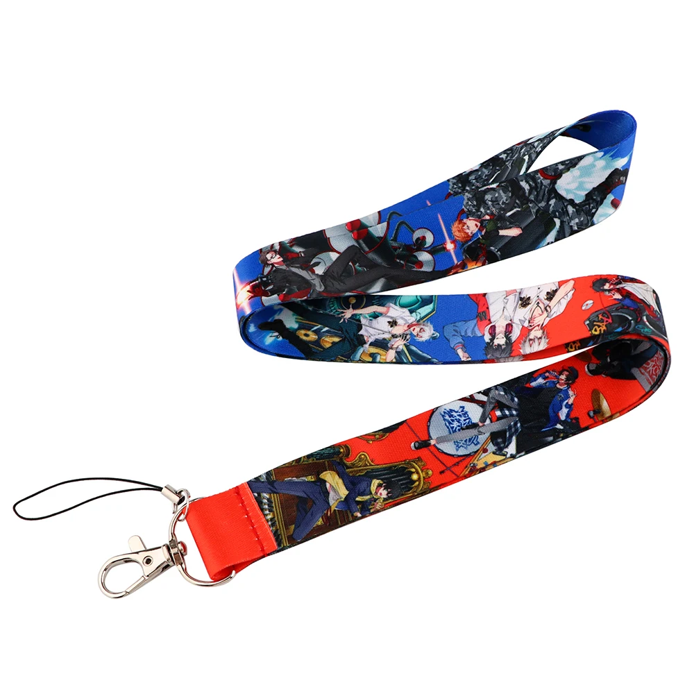 Flyingbee Hypnose Mikrofon Cartoon Stil Anime Liebhaber Schlüssel Kette Lanyard Neck Strap Für USB Abzeichen Halter DIY Hängen Seil X2335