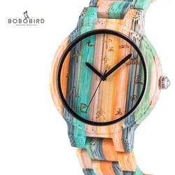 BOBO BIRD-reloj de madera de cuarzo para hombre y mujer, cronógrafo de pulsera de Fngeen, de lujo, para parejas, para regalo personalizado