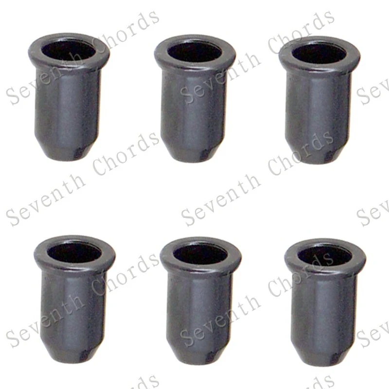 12Pcs Chrom Schwarz Gitarre String Montage Aderendhülsen Buchse Set Für Elektrische Gitarre Brücke Gitarre String Retainer Gitarre Teile – Detail 3