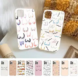 Boobs Art Print Phone Case for iphone 13 8 7 6S Plus X 5S SE 2020 XR 11 12 mini pro XS MAX