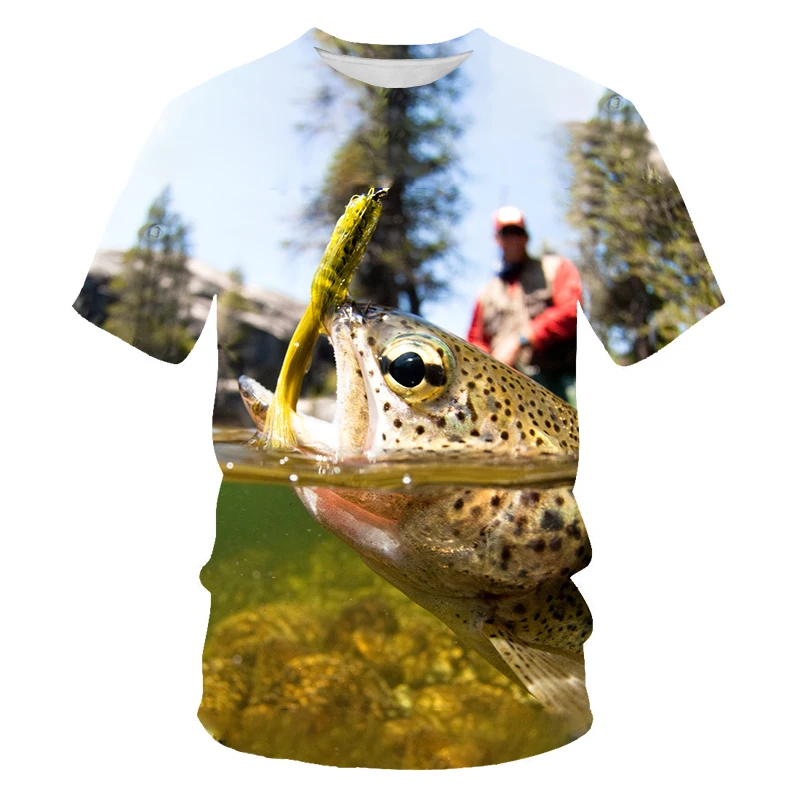 Beautiful Carp Fishing 3D All Over Print men t shirt Harajuku Fashion Short sleeve shirt summer streetwear Unisex tshirt xxs-6xl