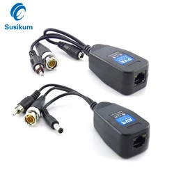 8MP BNC CCTV Cable Coaxial Video Balun RJ45 HD Passive BNC Twisted Pair 3 in 1 Coaxial Cable CCTV Camera Transmission Cables