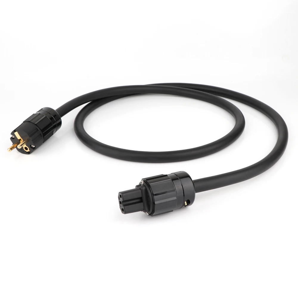 Hi-End P-314Ag OFC versilbertes Netzkabel HiFi EU Audiophile Power Audiokabel Schuko AC-Stromkabel mit vergoldetem Stecker – Detail 6