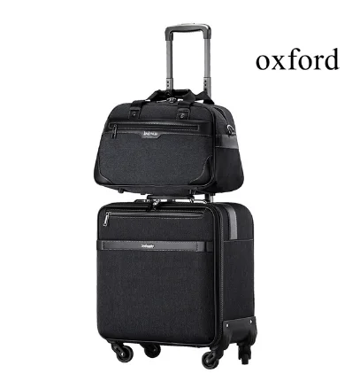 Men Spinner suitcase 4 wheels 18 inch Travel Rolling Luggage Bag Trolley Bags travel Baggage Suitcase Business Trip Bags wheels