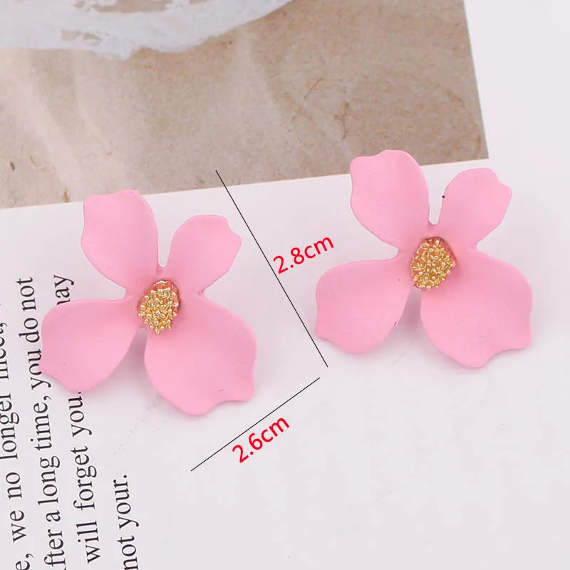 Rosa Farbe Baumeln Ohrringe für Frauen Koreanische Mode Blume Lange Hängende Ohrringe Schmetterling Herz Anhänger Twist Drop Ohrringe – Detail 9