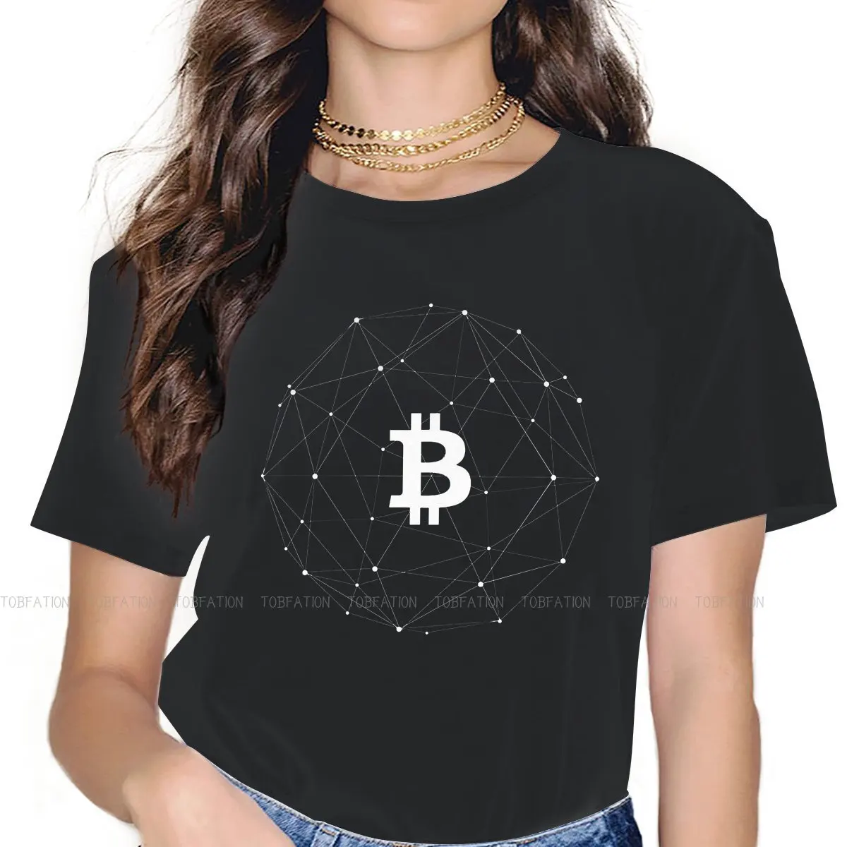 Decentralized Women Tshirts Bitcoin Cryptocurrency Meme Aesthetic Vintage Female Clothing Big size Cotton Graphic Short Sleeve