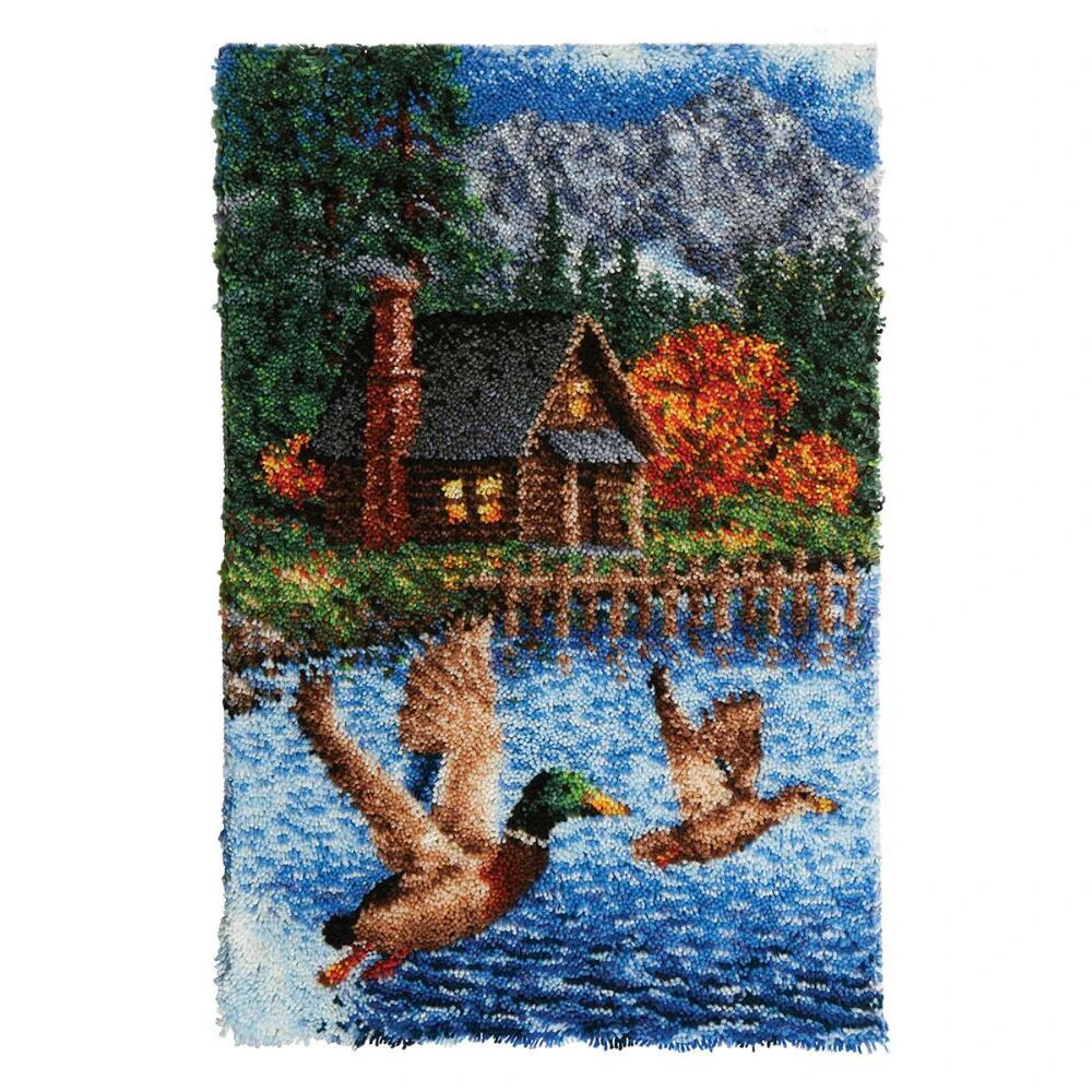 Latch hook rug kit with Pre-Printed Pattern Tapestry kit Cross-stitch do it yourself Foamiran for needlework Carpet kit Rug