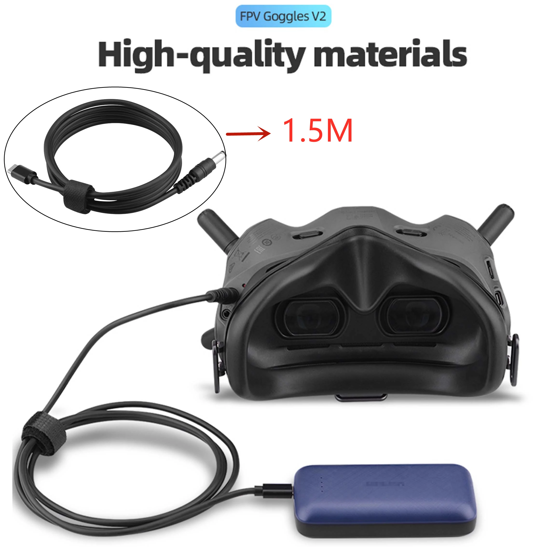 Für DJI FPV Brille V2 Lade Netzteil Kabel Ladung Connetor Linie für DJI FPV Combo RC Drone Gläser Zubehör