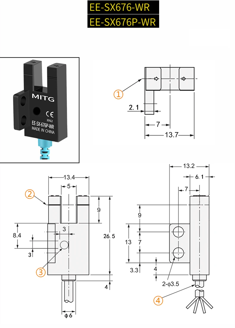 U-Förmigen Schlitz Lichtschranke EE-SX67 Serie SX 670 671 672 673 674 675 676 677 Induktion Grenze Sensor NPN PNP NO NC 5V-24V – Detail 21