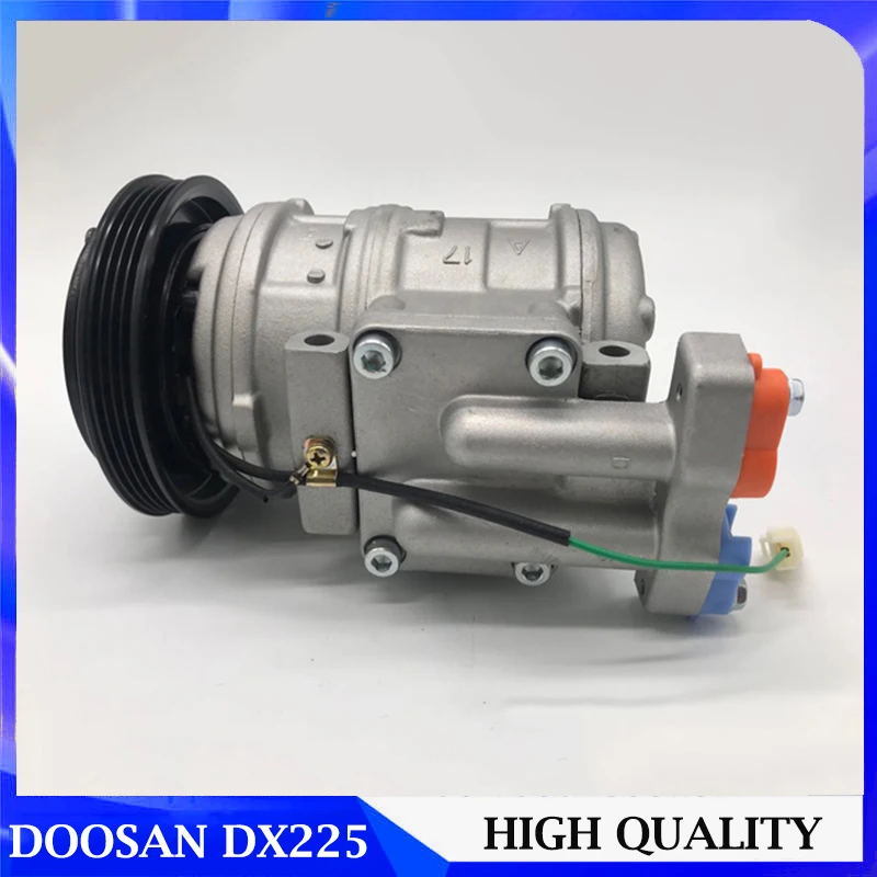 

High Quality A/C AC Air Conditioning Compressor PV4 24V For Doosan DH220-5 DX255LC Dx225 Vehicles Excavator 2208-6013B