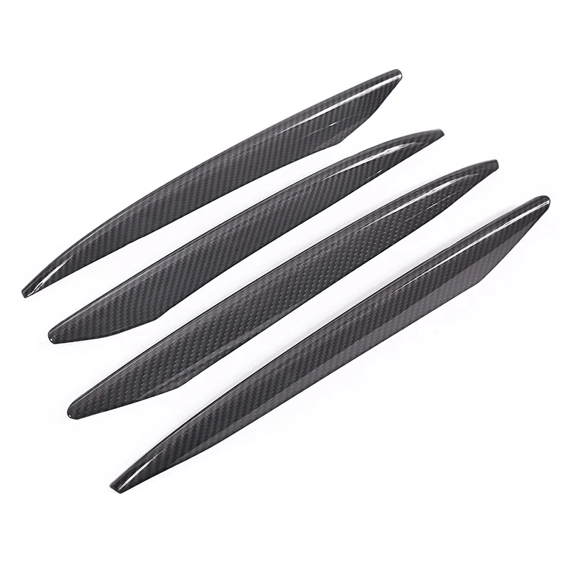 4Pcs Car-styling Carbon Texture Front Fog Light Grille Cover Trims For Mercedes Benz E-Class W213 S213 C238 A238 2018 2019 2020