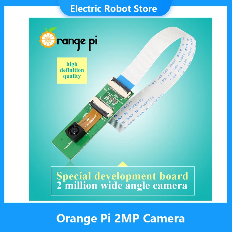 

Orange Pi 2MP Camera, with Wide-Angle Lens for OPI One/PC/Lite/Lite2/PC Plus/Plus2e Boards