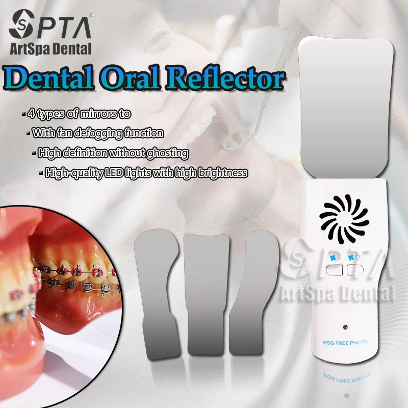 

A set of dental oral lenses Occlusal cheek and tongue irradiation Orthodontic reflective glass With fan, defogging Medical e