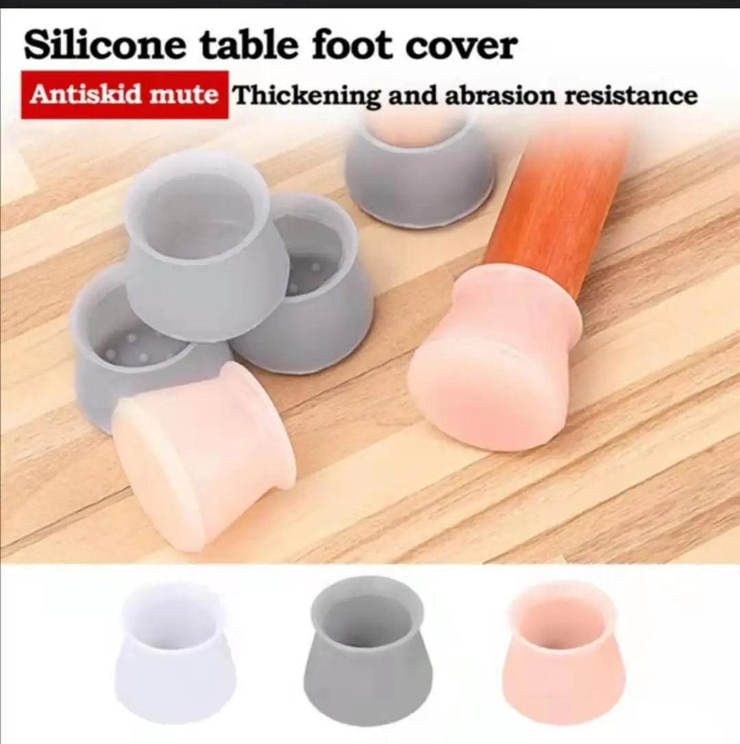 20pcs/Set Silicon Furniture Leg Protection Cover Table Feet Pad Floor Protector For Chair Floor Protection Anti-slip Table Leg