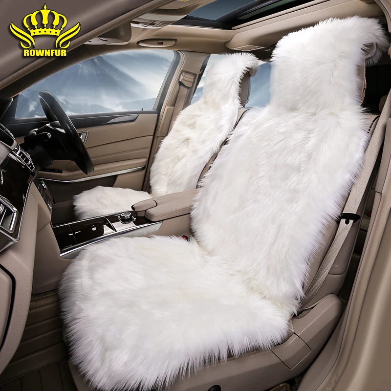 Plush car seat cover Fax fur car seat cushion high quality car interior universal Fit for Toyota Kia Lada Volkswagen Hyundai