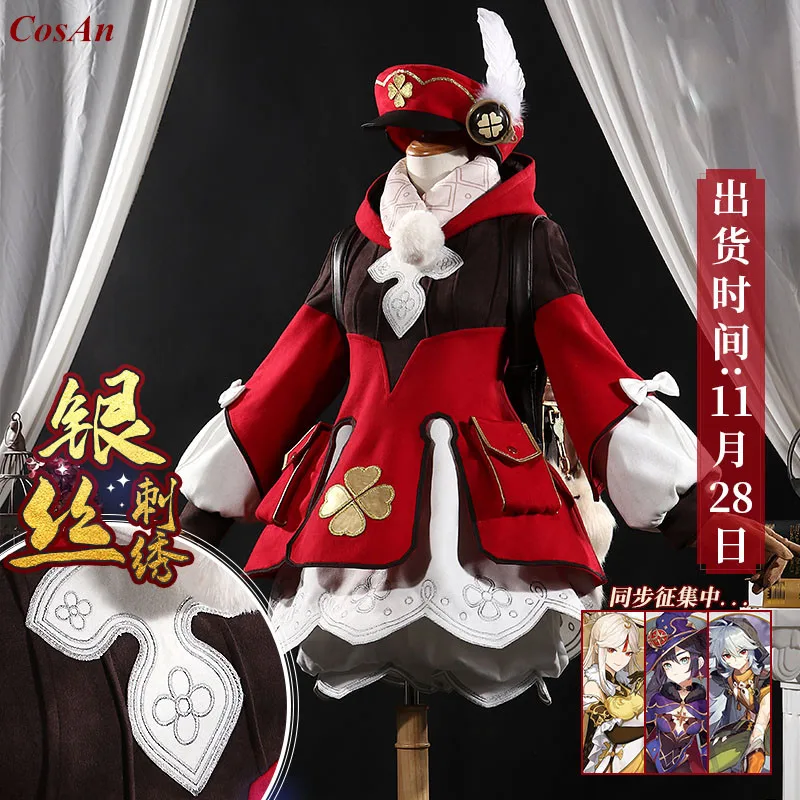 

New Arrival Game Genshin Impact Klee Cosplay Costume Spark Knight Fashion Lovely Uniform Dress Female Role Play Clothing S-XL