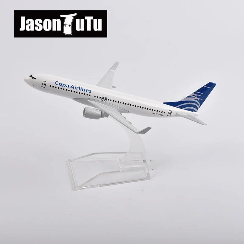 JASON TUTU-avión Boeing B737, modelo de avión de Metal fundido a presión, escala 1/400, 16cm