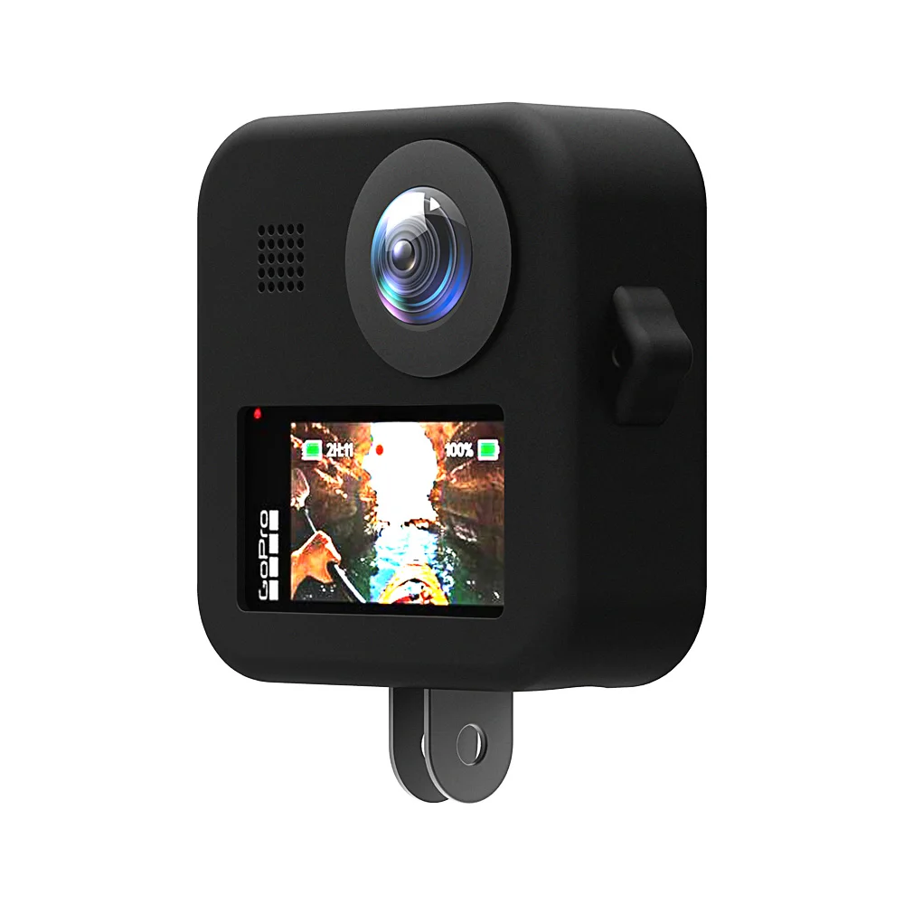 حافظة حماية من السيليكون مع غطاء للعدسات لـ GoPro MAX 360