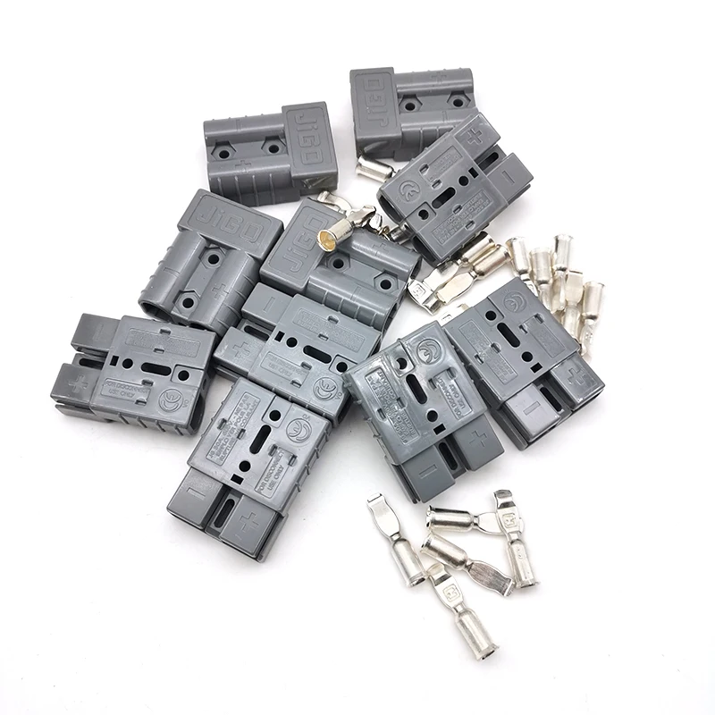 10PCS Battery Quick Connector Kit 50A 6AWG Plug Connect Disconnect Winch Trailer