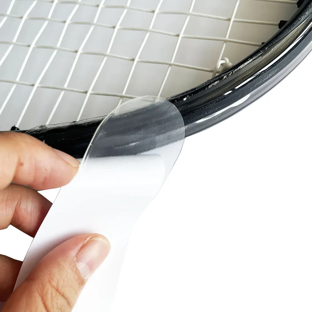 Free Shipping 4pcs 37CM Transparent Paddle Racket Frame Protect TPU Stickers Reduce Tennis Impact And Friction Sticker