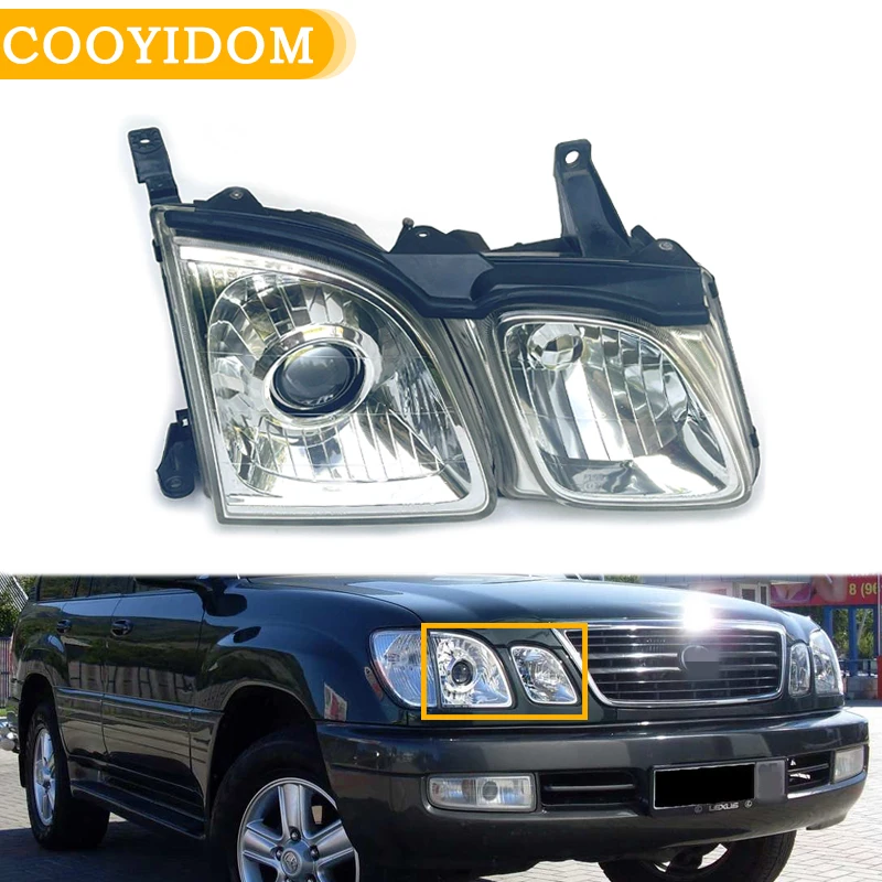 Car Front Bumper Head Light lamp Driving Lamp For Lexus LX470 1998 1999 2000-2007 Head lamp Light Front Headlight Xenon Halogen