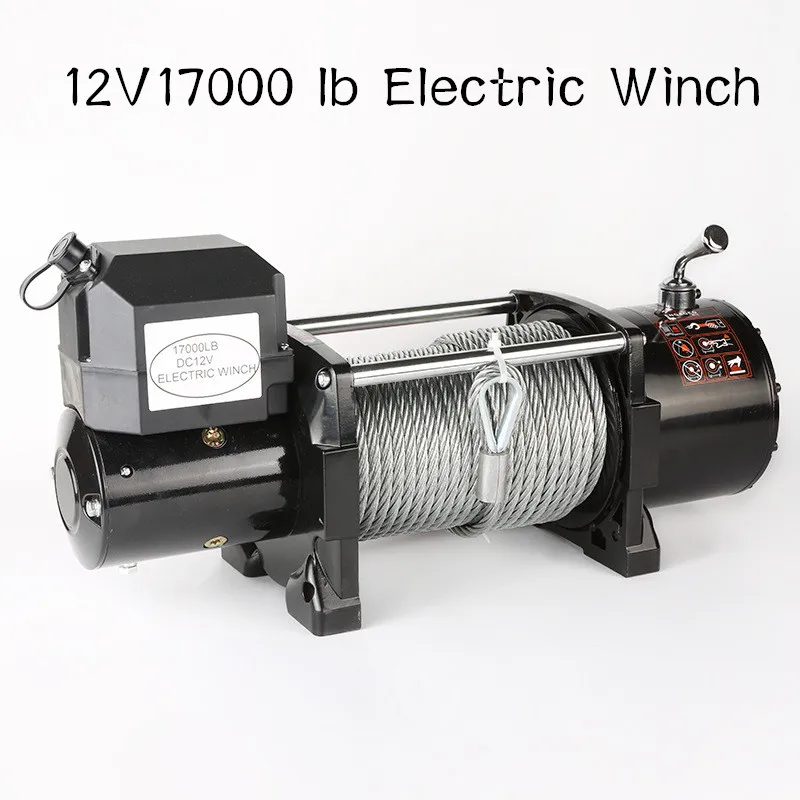 12V 17000LB electric winch portable electric winch wire rope electric winch