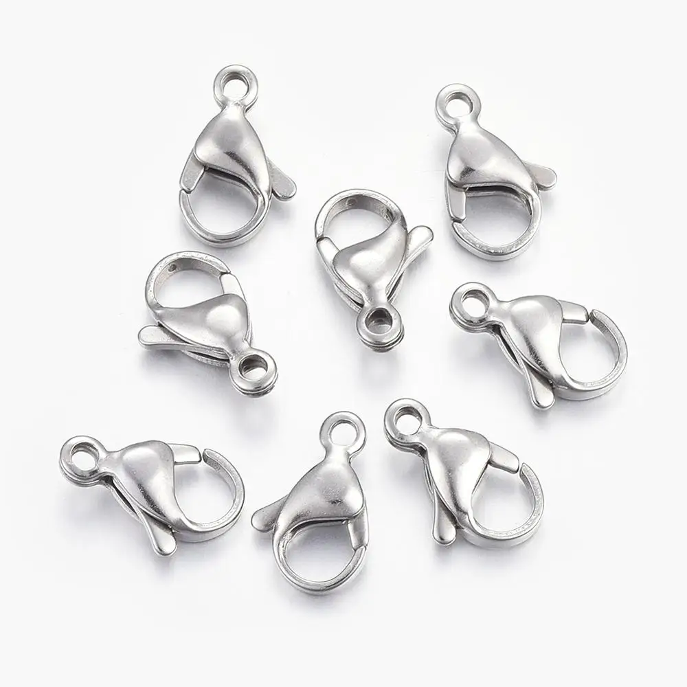 20Pcs 304 Stainless Steel Lobster Clasps Claw Clasp For DIY Jewelry Making Findings Necklace Bracelet Chain Accessory Supplies